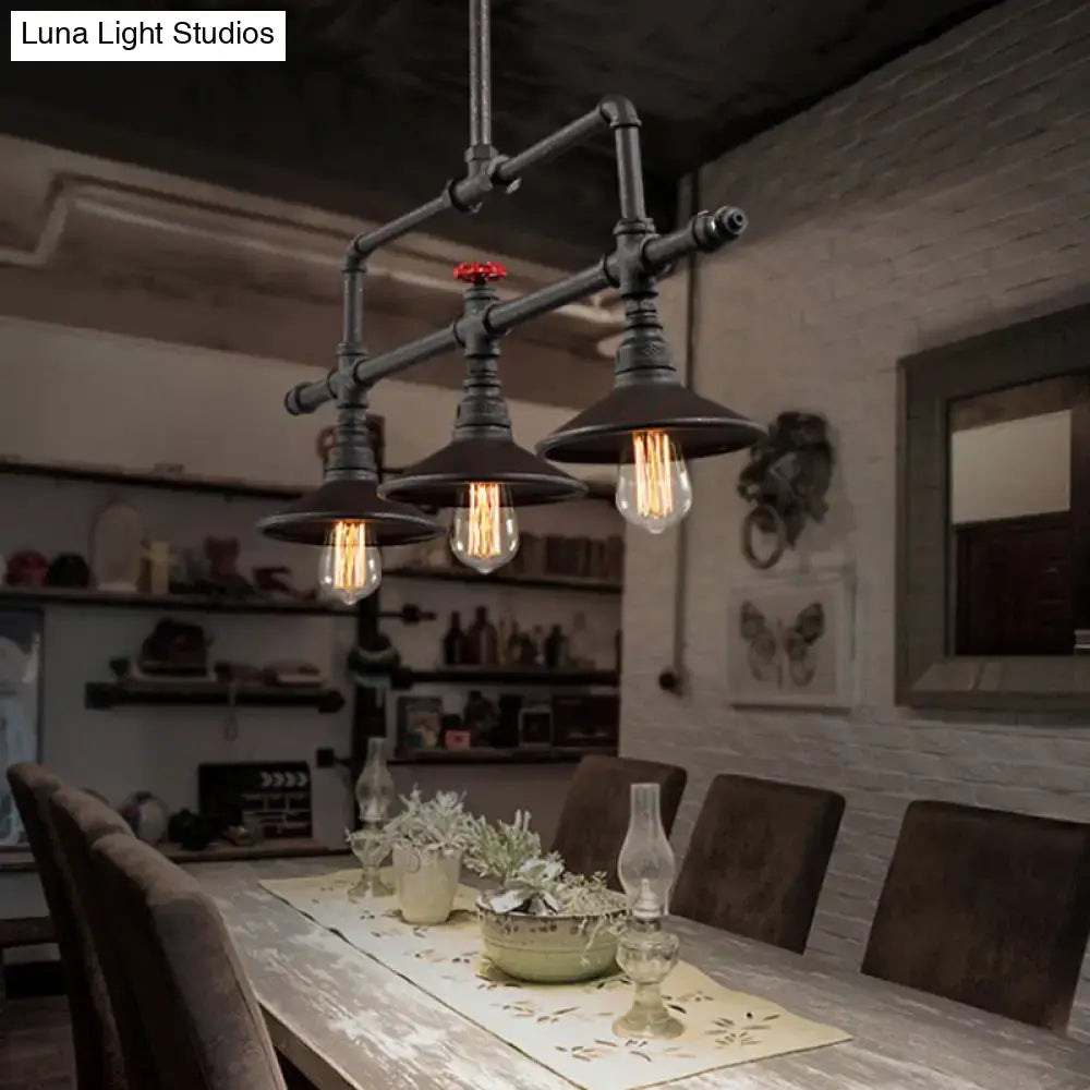 Rust Valve Pendant Light