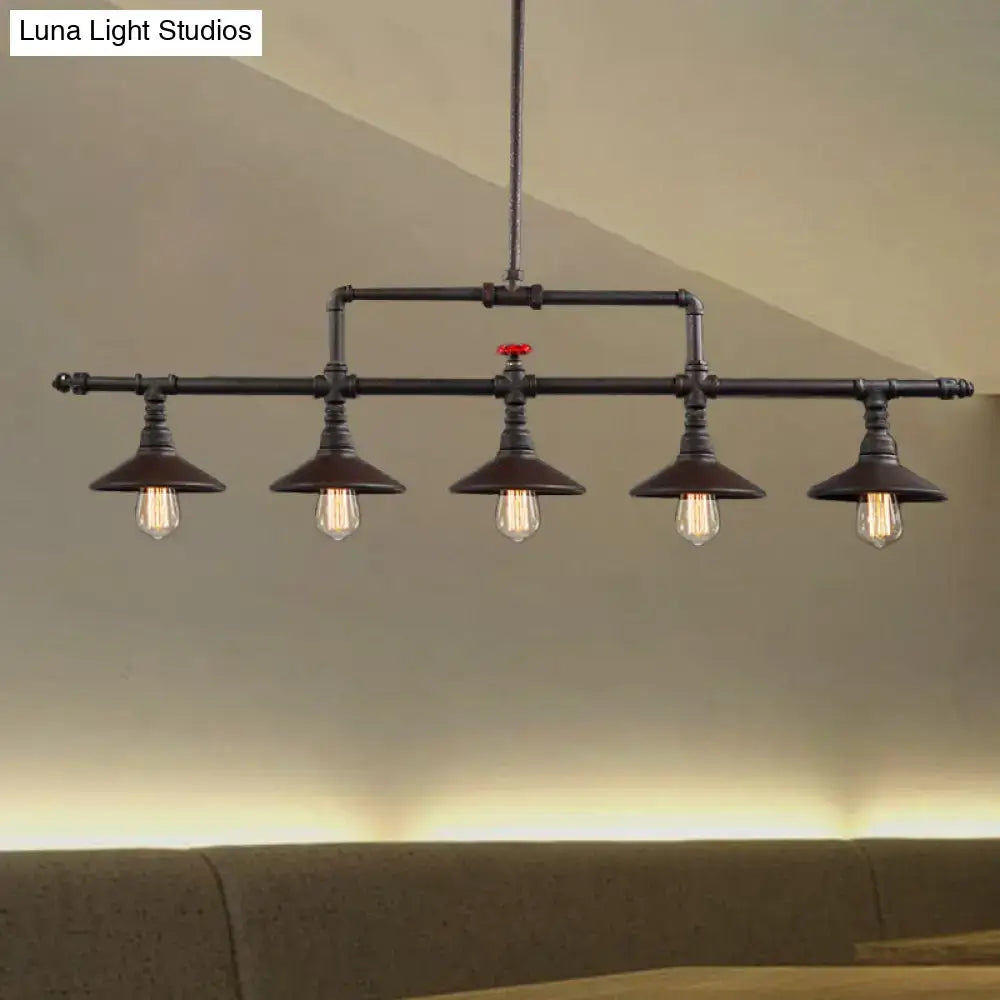 Rust Valve Pendant Light