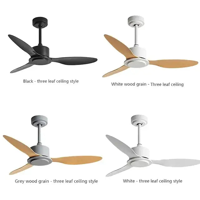 White Wood 56-Inch Industrial Ceiling Fan