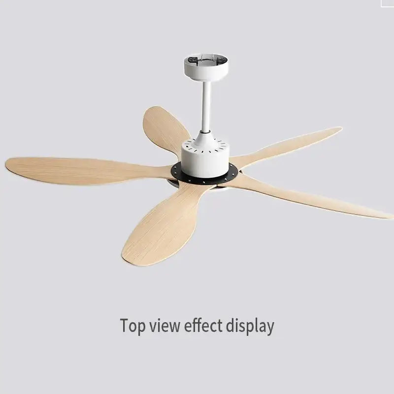 White Wood 56-Inch Industrial Ceiling Fan