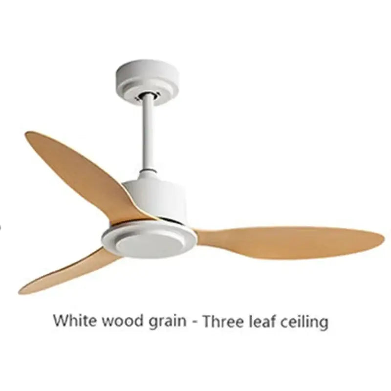 White Wood 56-Inch Industrial Ceiling Fan