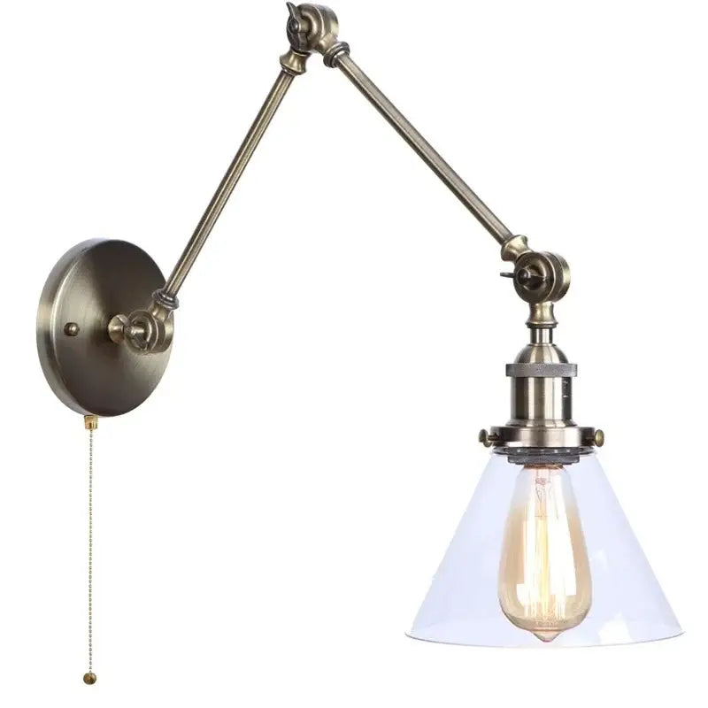 Antique Brass Swing Arm Sconce