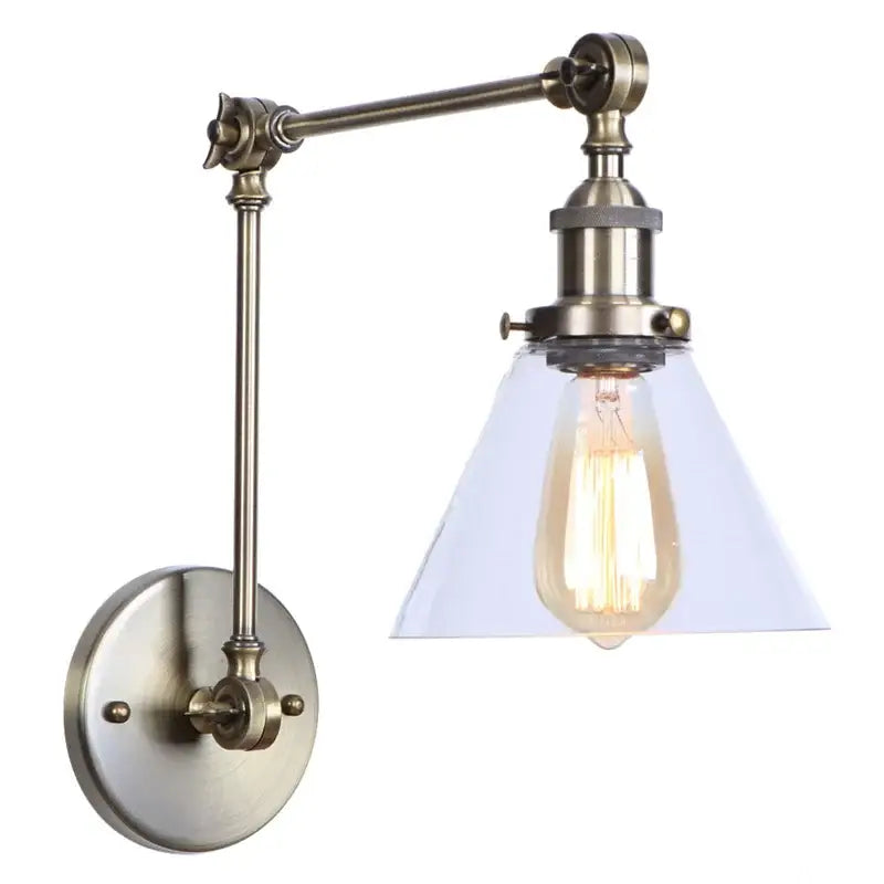 Antique Brass Swing Arm Sconce
