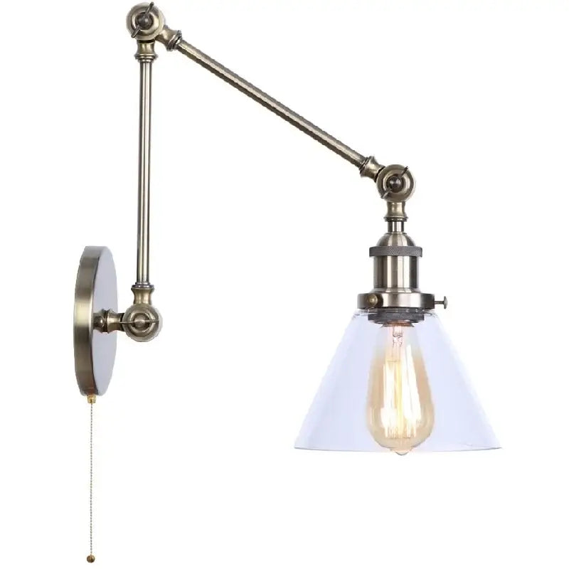 Antique Brass Swing Arm Sconce