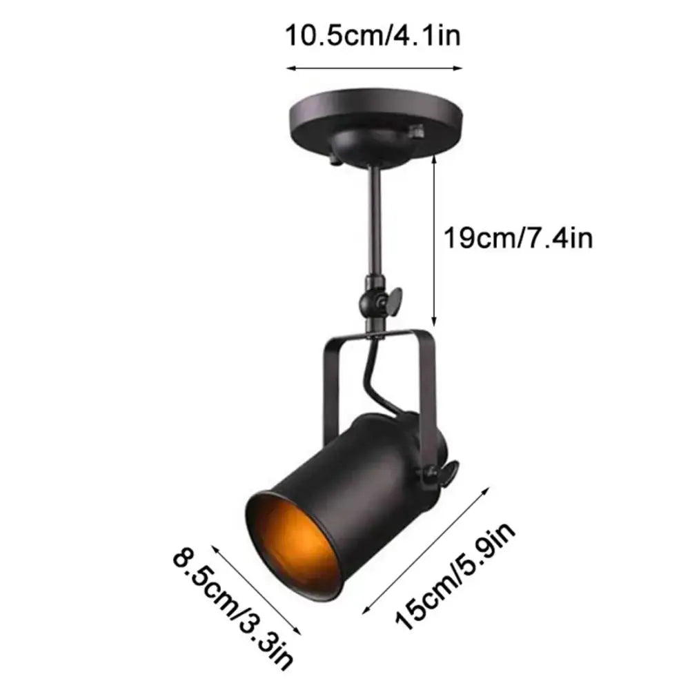 Black Adjustable Ceiling Spotlight