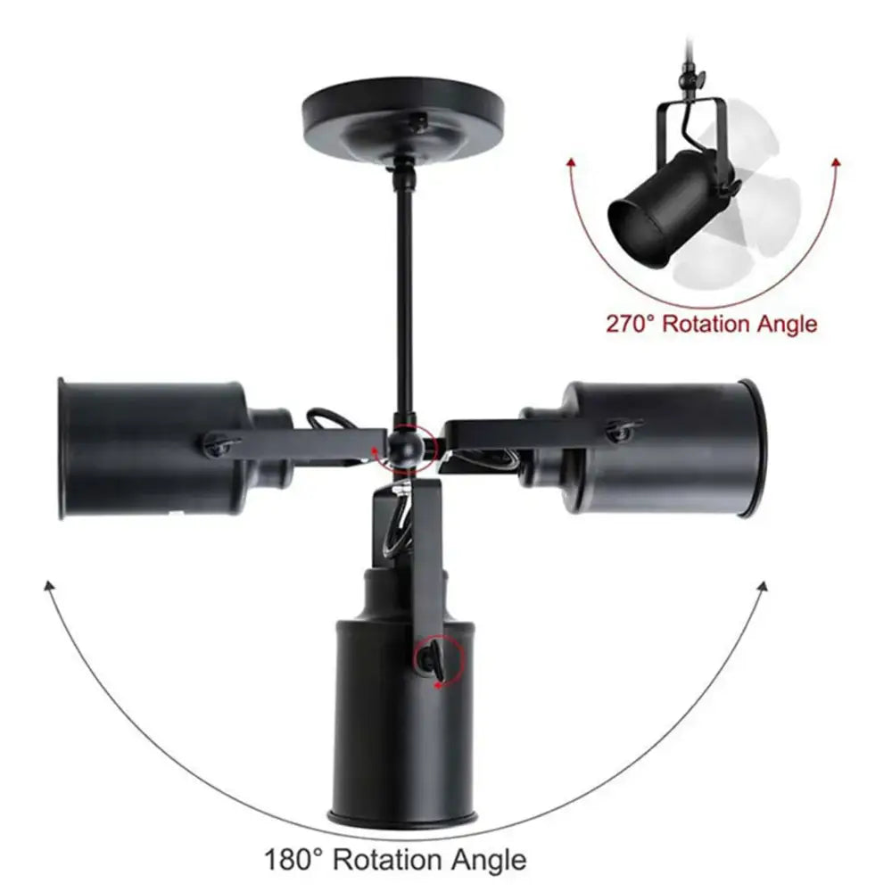 Black Adjustable Ceiling Spotlight
