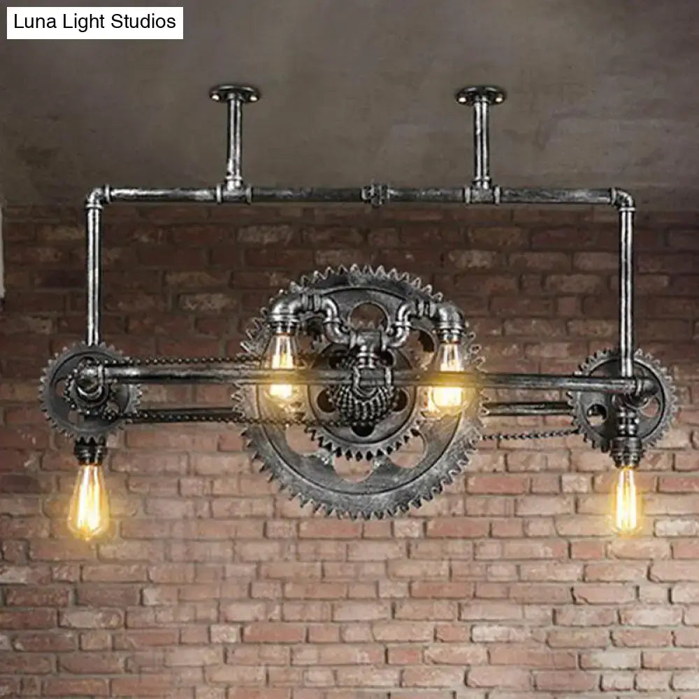 Black Gear Chandelier