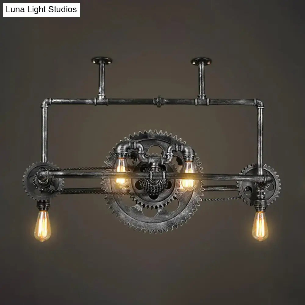 Black Gear Chandelier