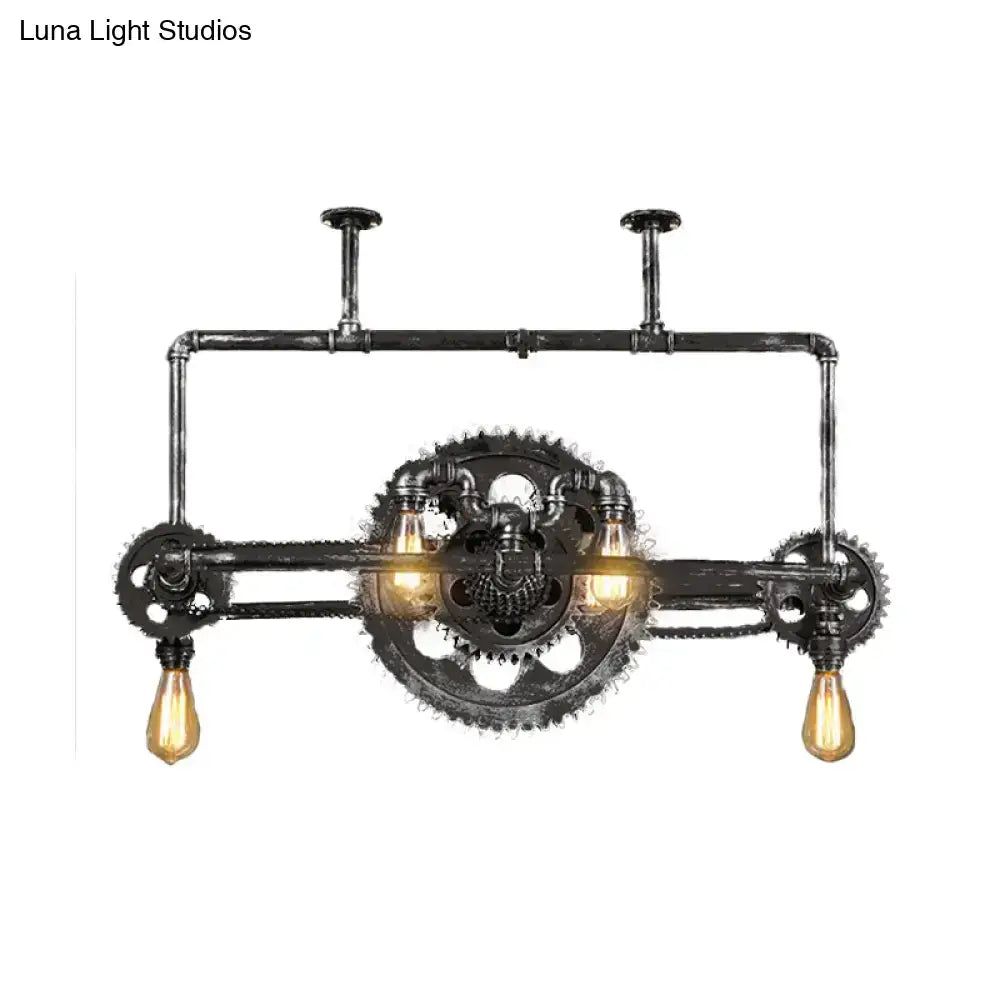 Black Gear Chandelier