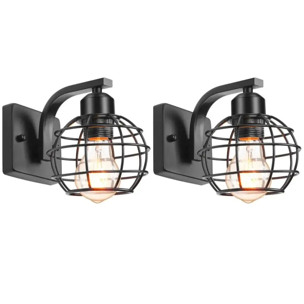 Black Iron Cage Sconce