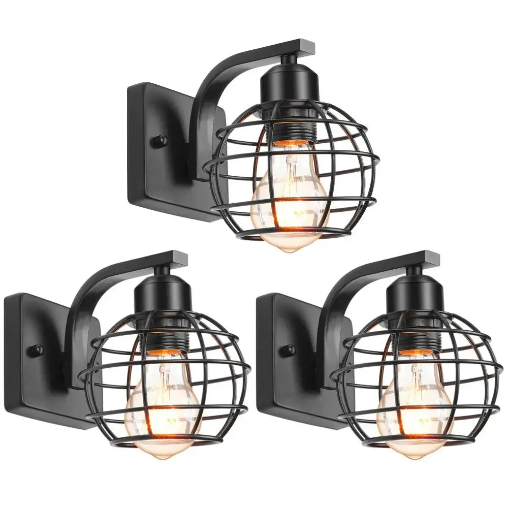 Black Iron Cage Sconce