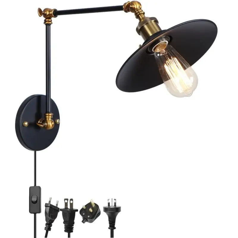 Black Iron Adjustable Sconce