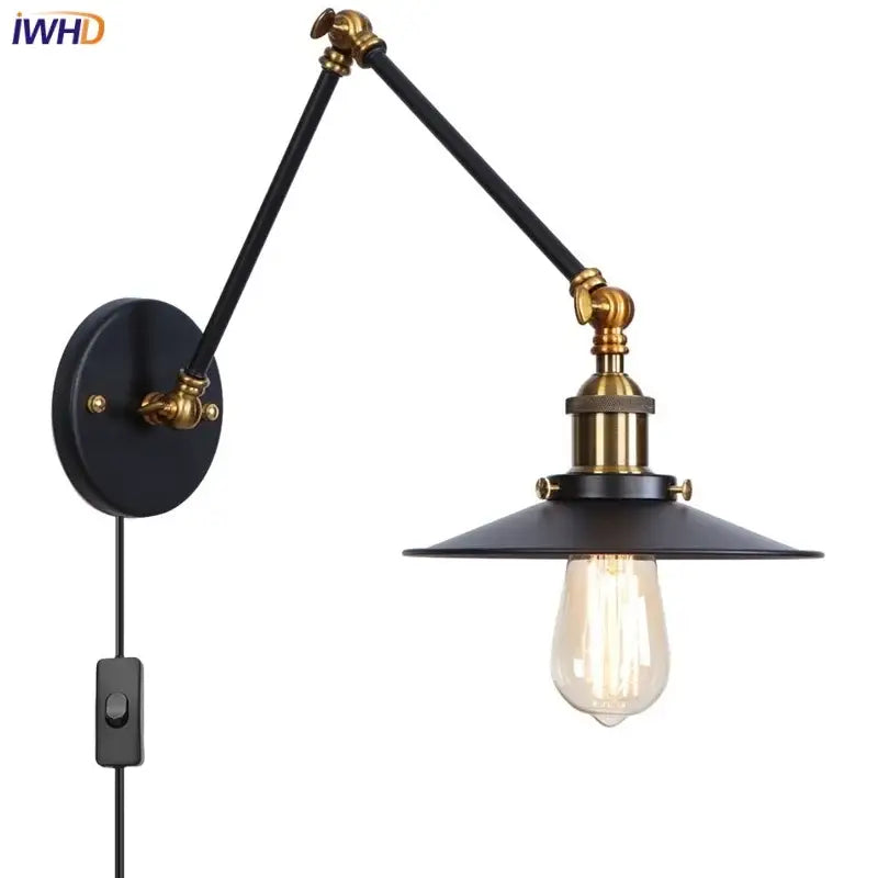 Black Iron Adjustable Sconce