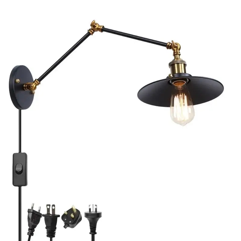 Black Iron Adjustable Sconce
