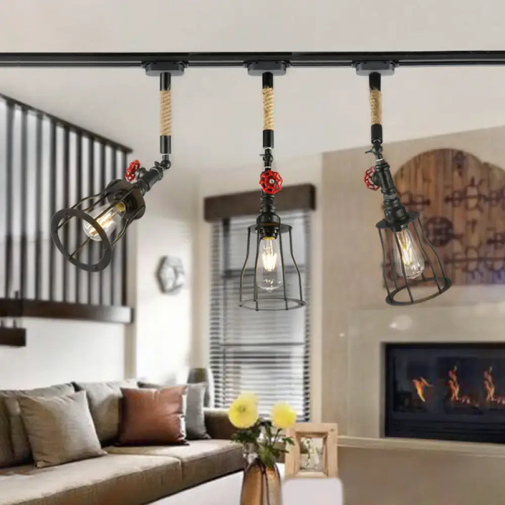 Black Metal Ceiling Fixture