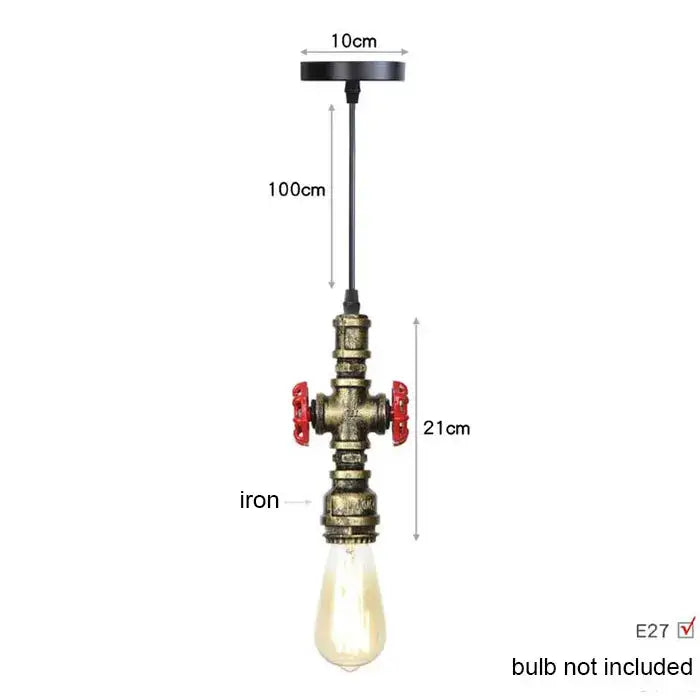 Brass Pipe Pendant Light