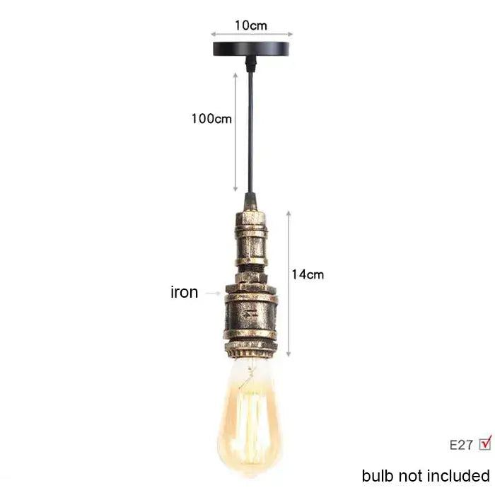 Brass Pipe Pendant Light