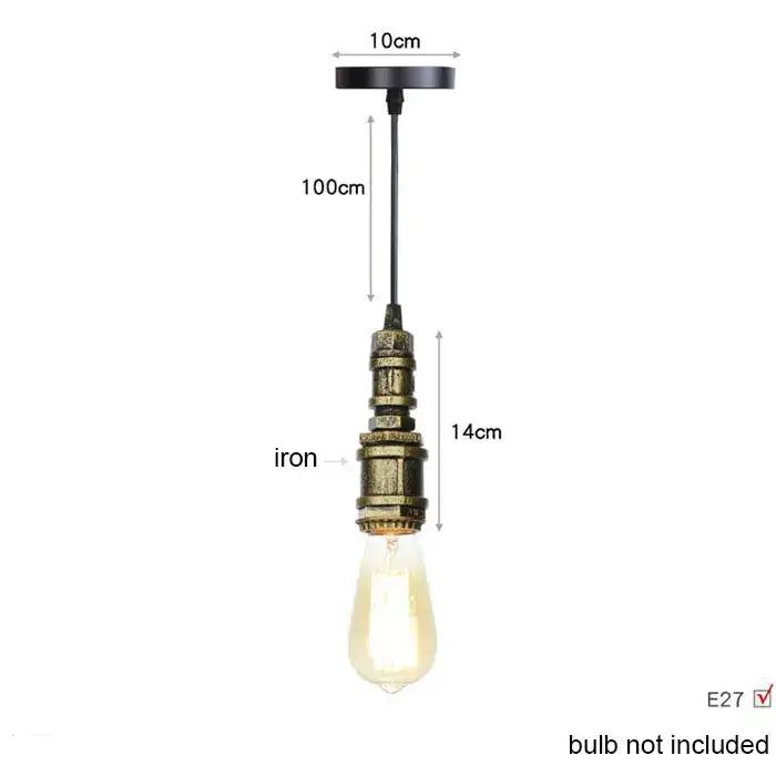 Brass Pipe Pendant Light