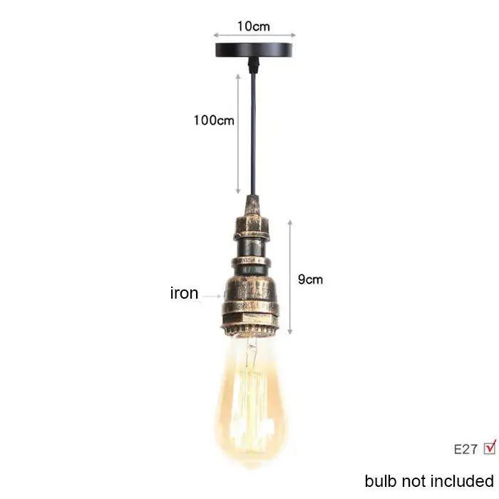 Brass Pipe Pendant Light