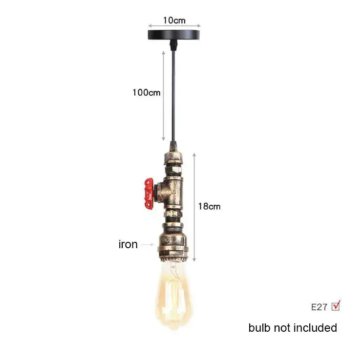 Brass Pipe Pendant Light