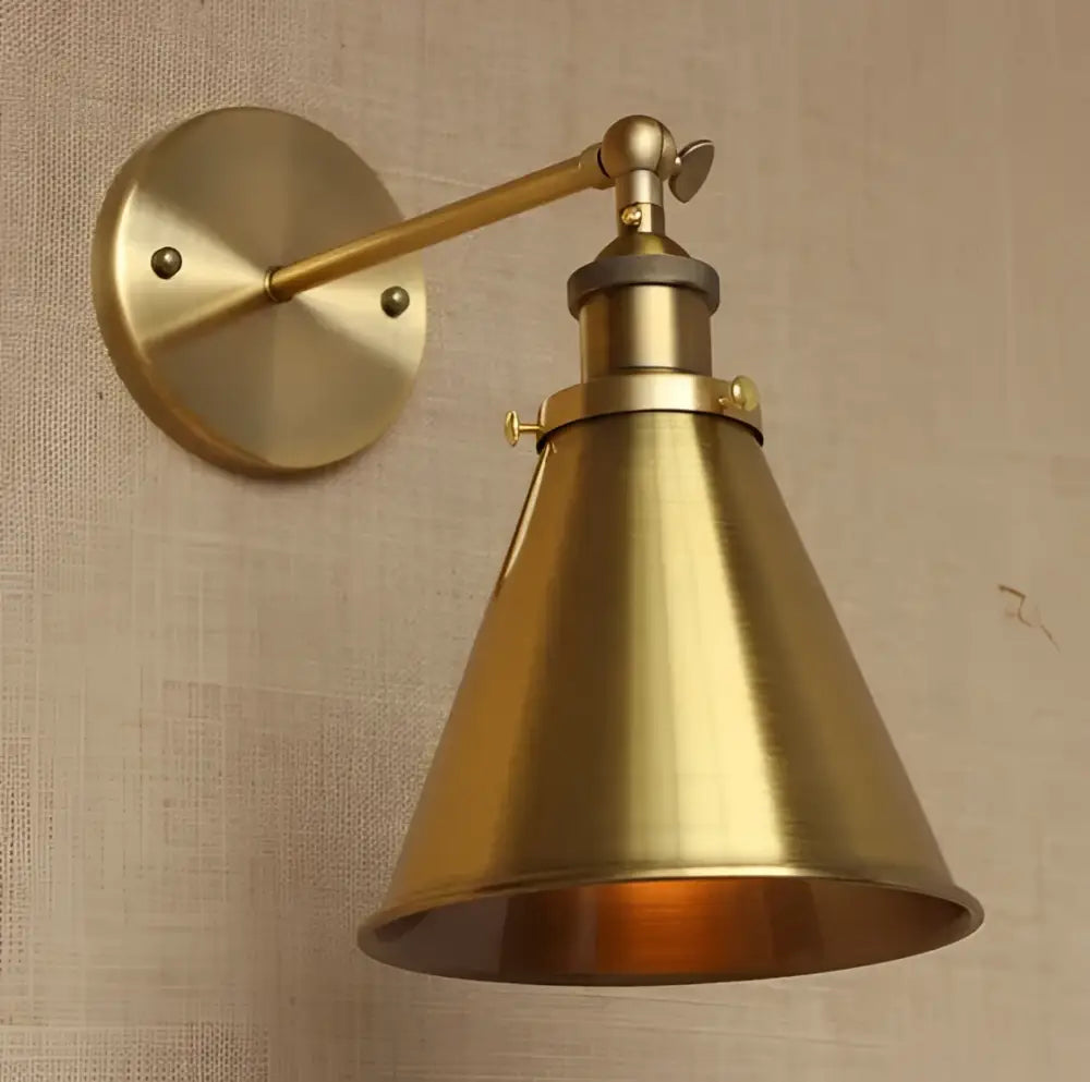 Vintage Brass Adjustable Wall Sconce for Bedrooms