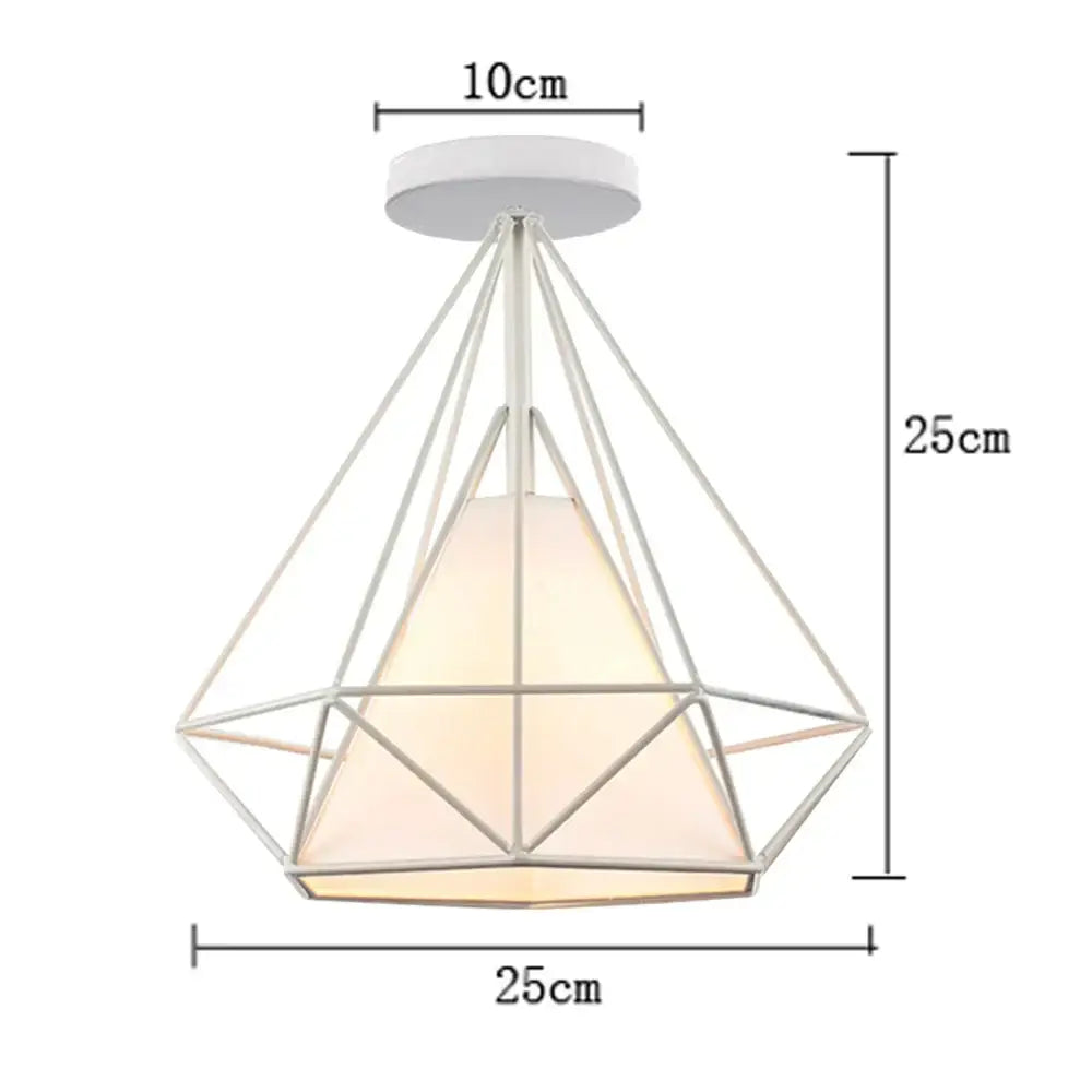 Geometric Diamond Ceiling Light
