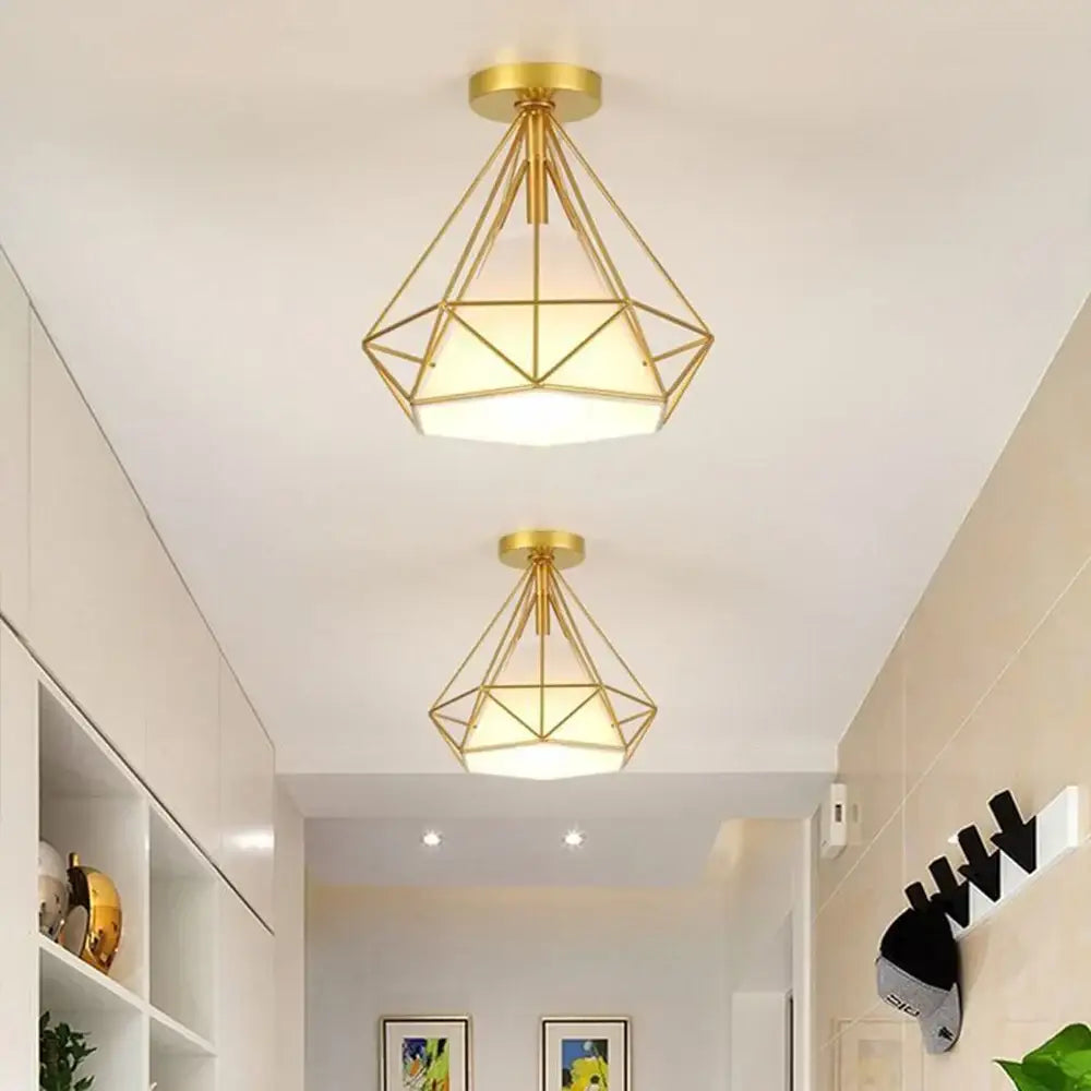 Geometric Diamond Ceiling Light
