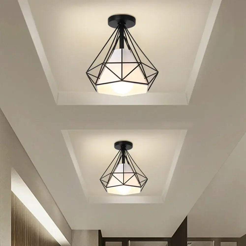 Geometric Diamond Ceiling Light