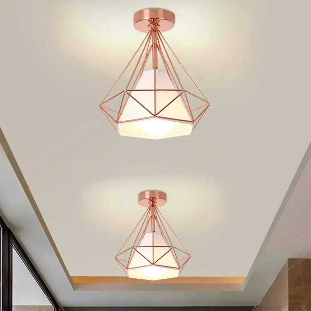 Geometric Diamond Ceiling Light
