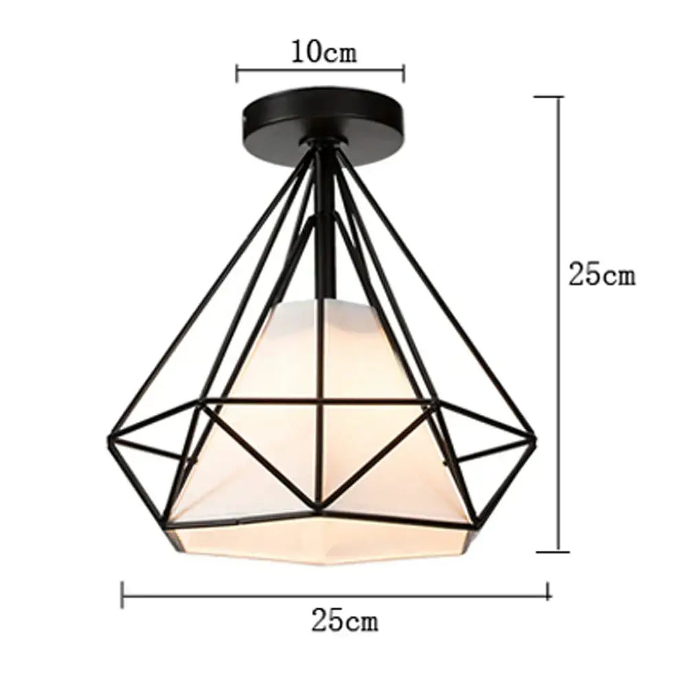 Geometric Diamond Ceiling Light