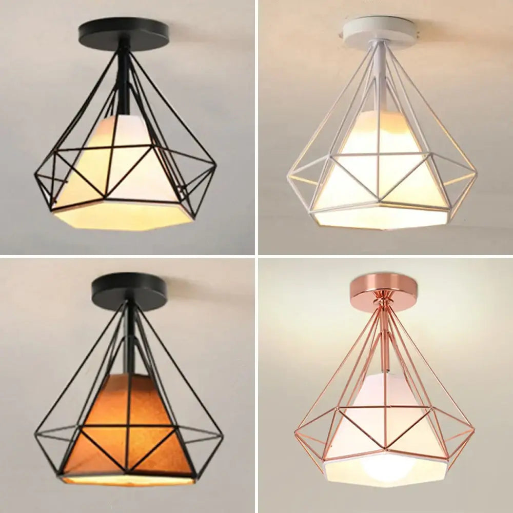 Geometric Diamond Ceiling Light