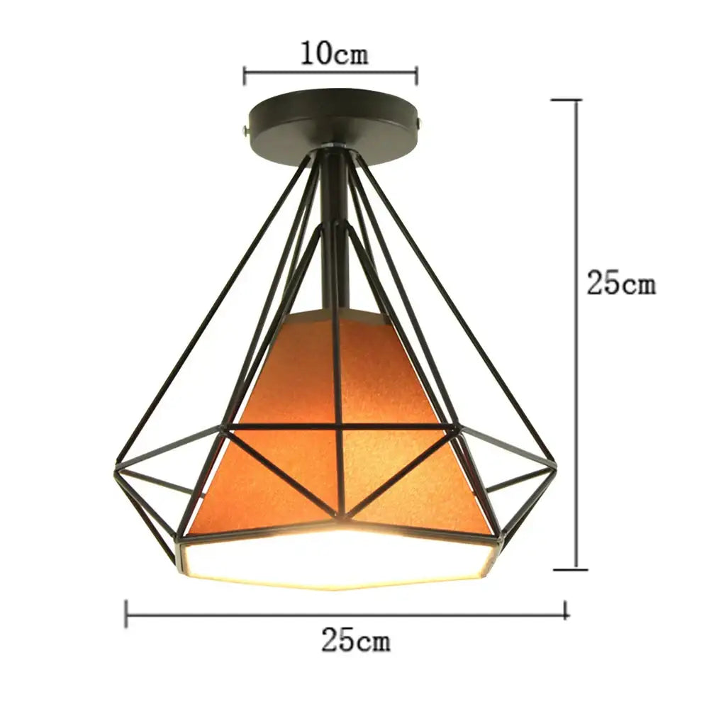 Geometric Diamond Ceiling Light