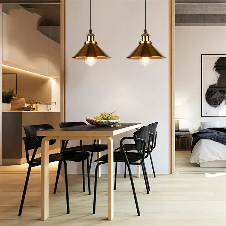 Brass 4-Light Pendant Chandelier