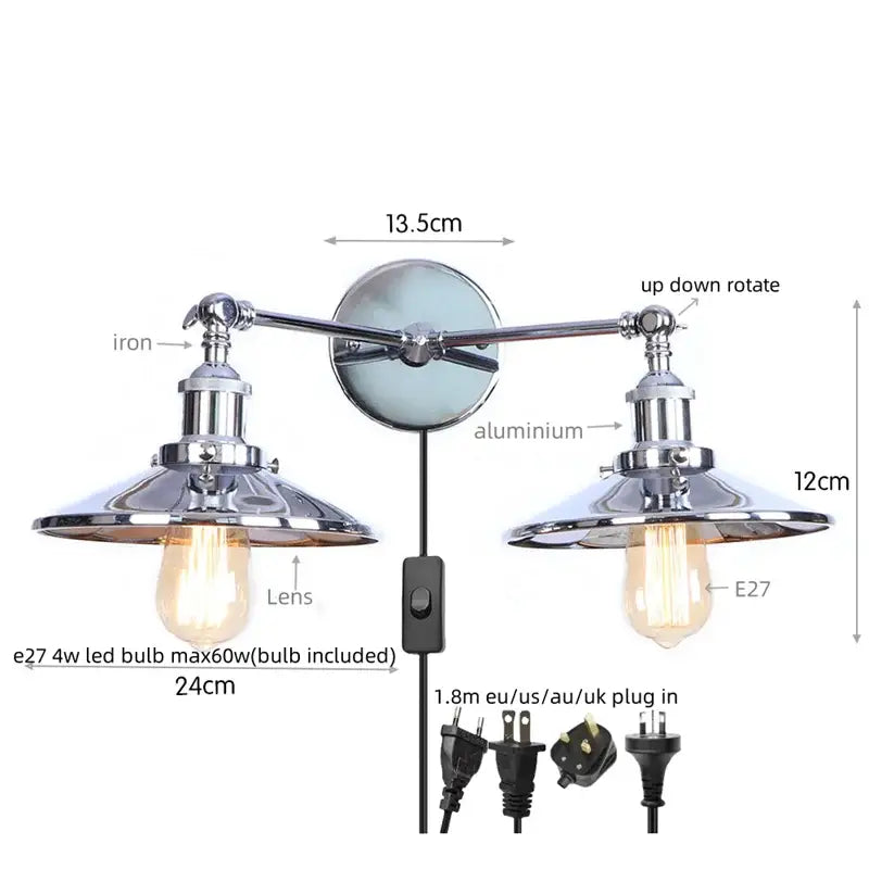 Copper Double Reading Sconce
