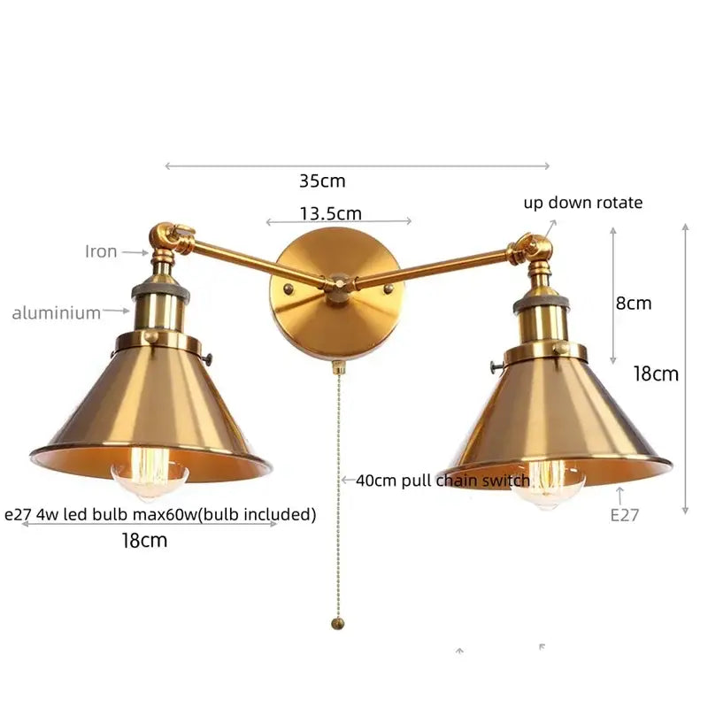 Copper Double Wall Light