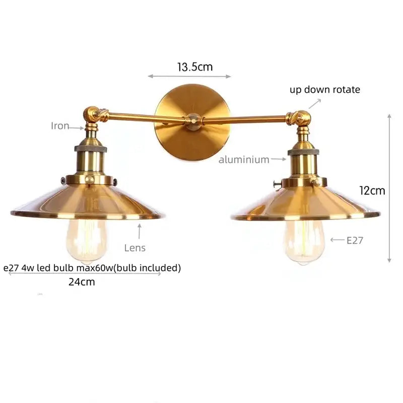 Copper Double Wall Light