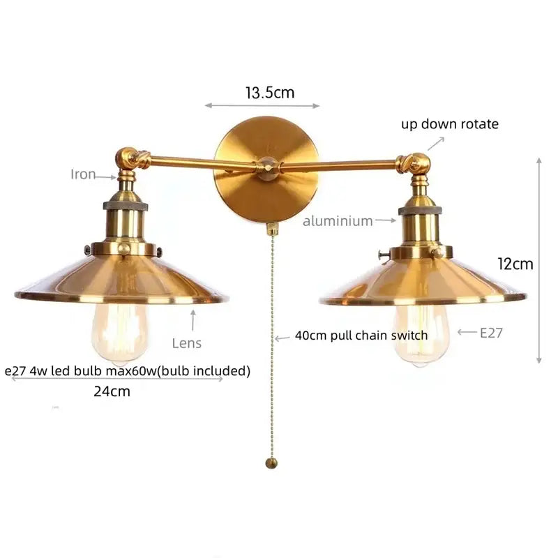Copper Double Wall Light