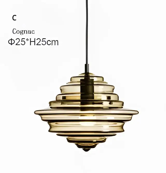 Glass Pendant Lamp Amber