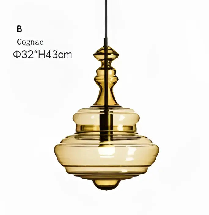 Glass Pendant Lamp Amber