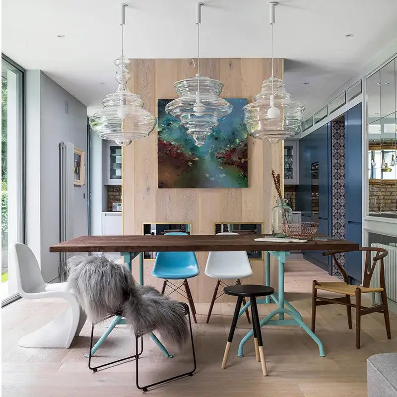 Glass Pendant Lamp Amber