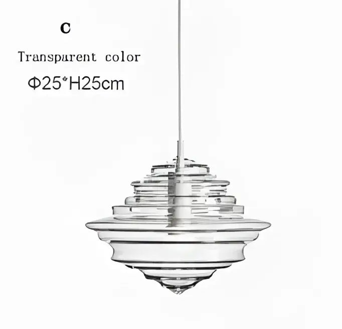 Glass Pendant Lamp Amber