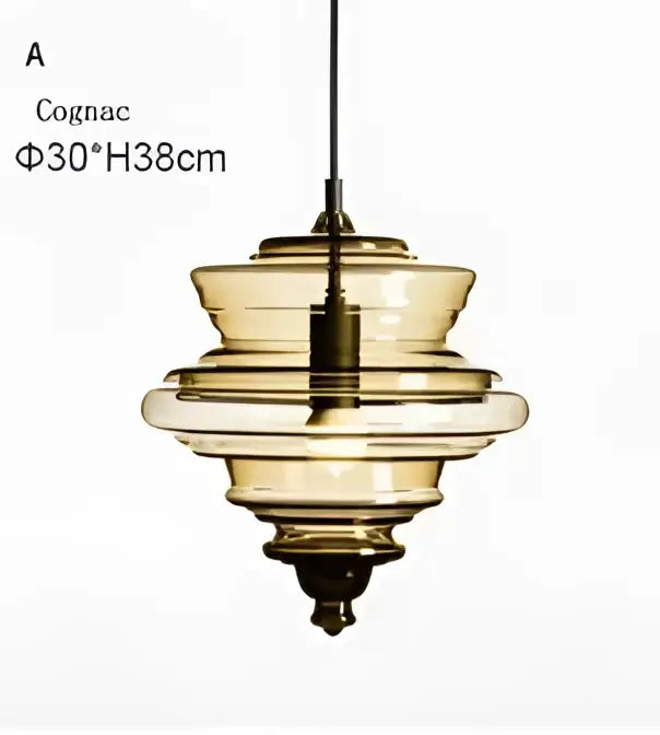 Glass Pendant Lamp Amber