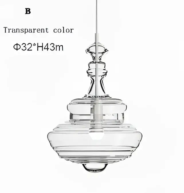 Glass Pendant Lamp Amber