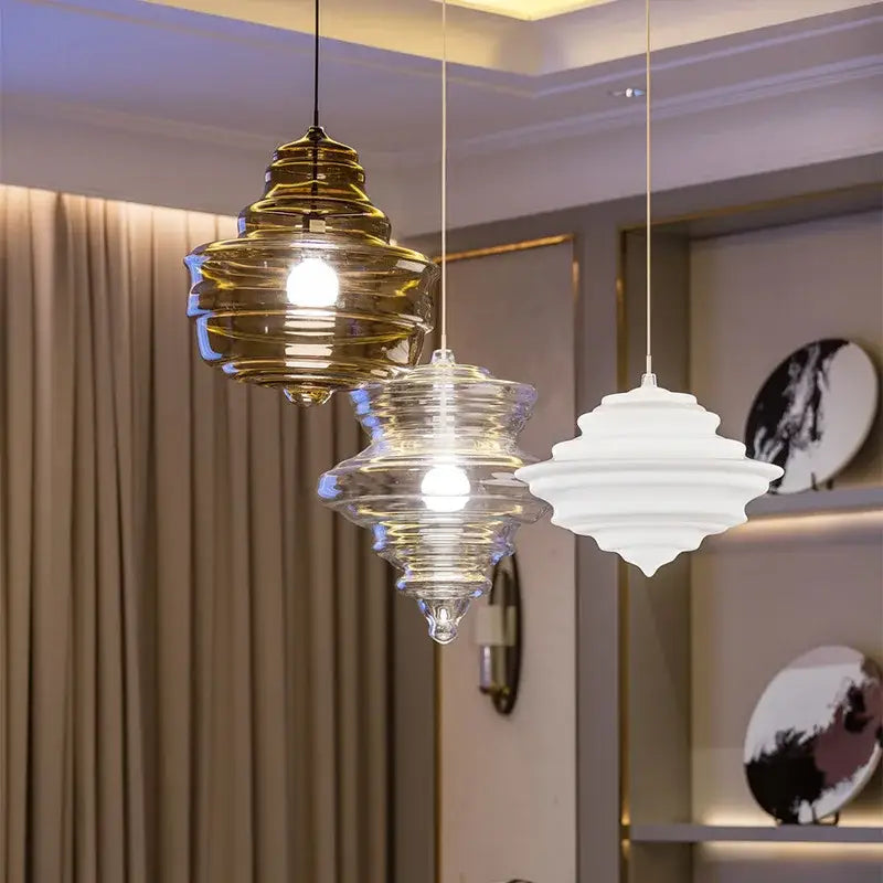 Glass Pendant Lamp Amber
