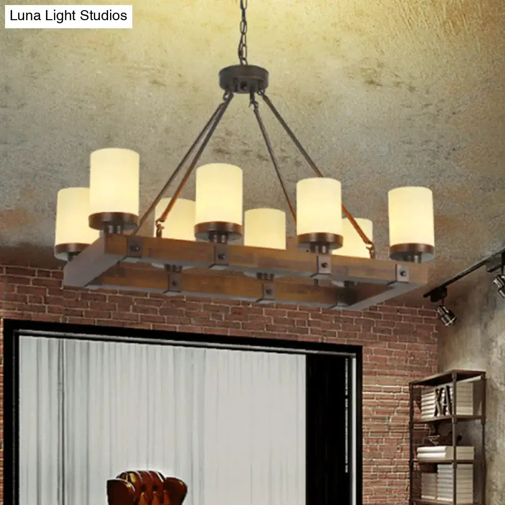 White Glass Island Chandelier