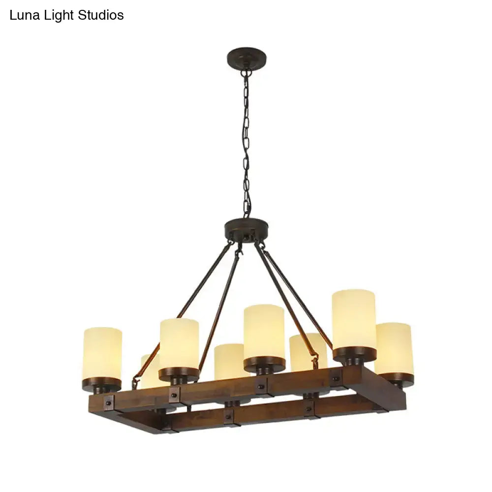 White Glass Island Chandelier
