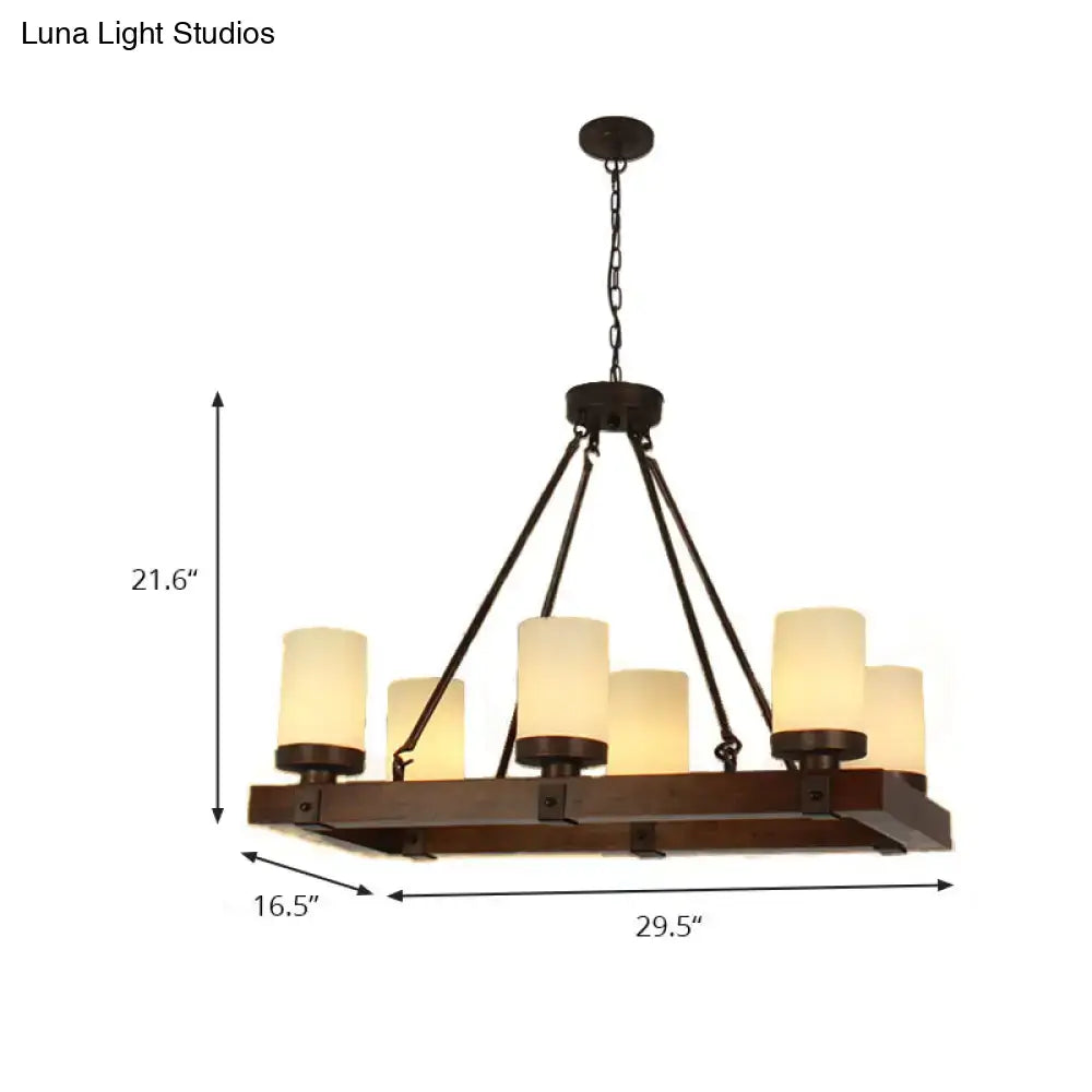White Glass Island Chandelier