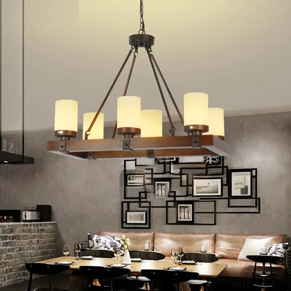 White Glass Island Chandelier