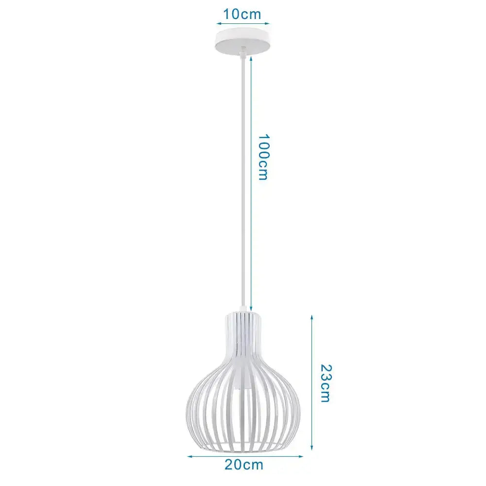 White Metal Cage Pendant