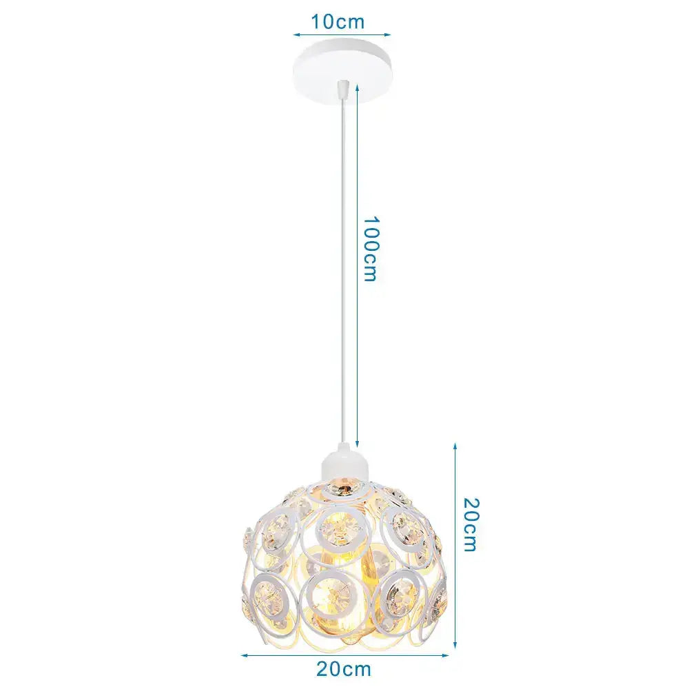White Metal Cage Pendant